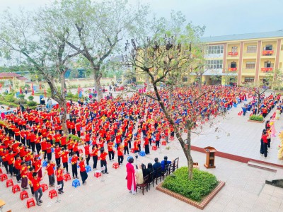 Ảnh toàn trường đồng diễn ngày trải nghiệm 30/01/2026