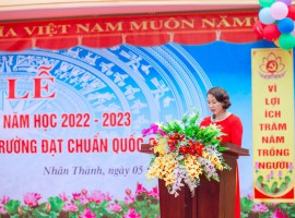 Đón trường chuẩn Quốc gia năm học 2022 - 2023